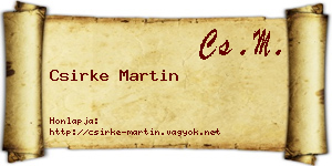 Csirke Martin névjegykártya